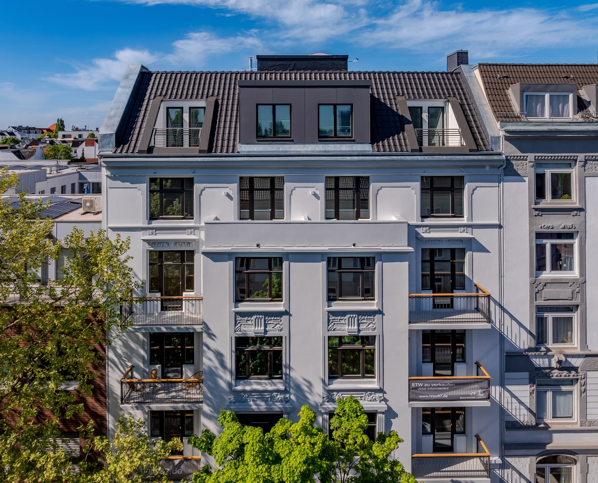 Frontansicht des Objektes Hans-Henny-Jann-WEg